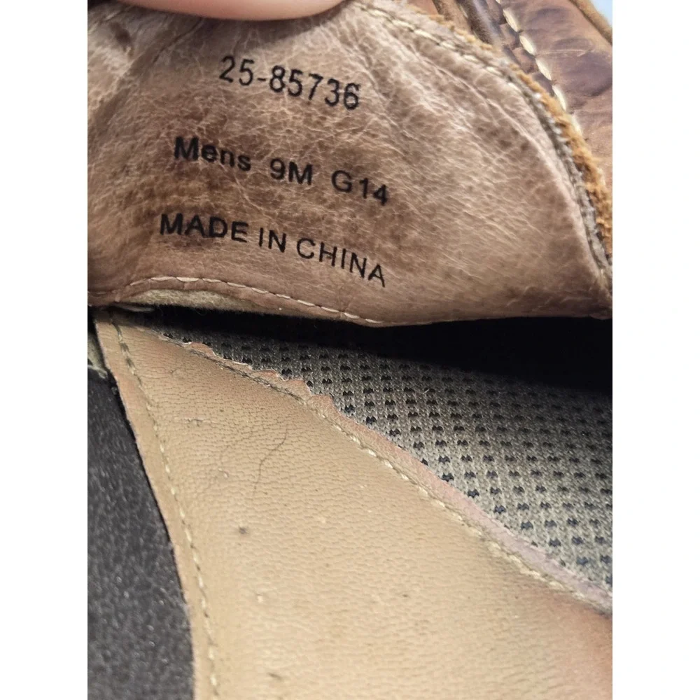 Johnson‎ & Murphy Men's Size 9 Brown J&M Sheepskin Memory Foam 25-85736